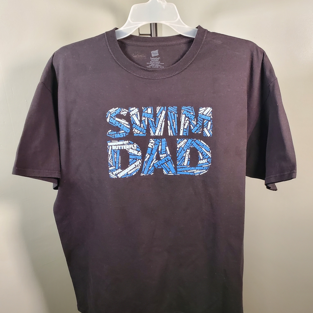 Hanes Black Swim Dad Tee